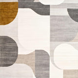 Ultra Soft Area Rug, Non Slip, Stain Resistant, Washable Area Rugs for Living Room, Bedroom, Non Shedding Beige Low Pile Slip Modern Design(Gray)