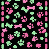 Ultra Soft Area Rug, Non Slip, Stain Resistant, Washable Area Rugs for Living Room, Bedroom, Artistic Colorful Paw Trait Design(Pink)