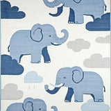 Ultra Soft Area Rug, Non Slip, Stain Resistant, Washable Area Rugs for Living Room, Bedroom, Soft Pastel Animal Theme Decor(Blue)