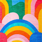 Charming Geometric Color Splash(Blue)