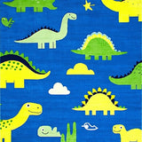 Lively Dino Print Decor(Blue)