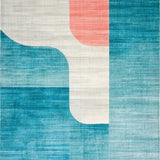 Ultra Soft Area Rug, Non Slip, Stain Resistant, Washable Area Rugs for Living Room, Bedroom, Aqua Multicolor Gradient Rug(Blue)