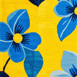 Ultra Soft Area Rug, Non Slip, Stain Resistant, Washable Area Rugs for Living Room, Bedroom, Blue Yellow Floral Living Room Area Carpet(Yellow)
