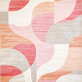 Ultra Soft Area Rug, Non Slip, Stain Resistant, Washable Area Rugs for Living Room, Bedroom, Trendy Blush Hued Textural Layers(Pink)