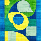 Contemporary Colorful Geometric Aesthetic(Blue)