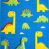 Ultra Soft Area Rug, Non Slip, Stain Resistant, Washable Area Rugs for Living Room, Bedroom, Whimsical Blue Animal Motifs(Blue)