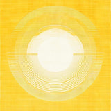 Radiant Round Area Goldenrod & Ivory Concentric Circles(Yellow)