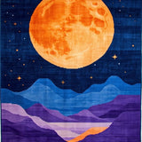 Ultra Soft Area Rug, Non Slip, Stain Resistant, Washable Area Rugs for Living Room, Bedroom, Dynamic Nebula Inspired Design(Orange)