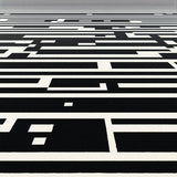 Stylish Monochrome Striped Decor Element(Black)