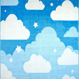 Ultra Soft Area Rug, Non Slip, Stain Resistant, Washable Area Rugs for Living Room, Bedroom, Serene Blue and White Fusion(Blue)