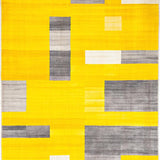 Ultra Soft Area Rug, Non Slip, Stain Resistant, Washable Area Rugs for Living Room, Bedroom, Modern Abstract Shape Arrangement(Yellow)