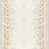 Abstract Horizon Diamond Area in Beige and Ivory Tones(Beige)