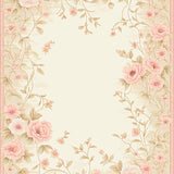 Ultra Soft Area Rug, Non Slip, Stain Resistant, Washable Area Rugs for Living Room, Bedroom, Stylish Neutral Floral Harmony(Beige)