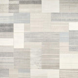 Ultra Soft Area Rug, Non Slip, Stain Resistant, Washable Area Rugs for Living Room, Bedroom, Contemporary Geometric Patchwork Area with Interlocking Beige Panels(Gray)