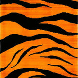 Ultra Soft Area Rug, Non Slip, Stain Resistant, Washable Area Rugs for Living Room, Bedroom, Wild Animal Print Chic Aesthetic(Orange)