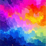 Ultra Soft Area Rug, Non Slip, Stain Resistant, Washable Area Rugs for Living Room, Bedroom, Abstract Whimsical Color Burst(Pink)