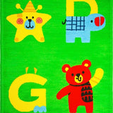 Ultra Soft Area Rug, Non Slip, Stain Resistant, Washable Area Rugs for Living Room, Bedroom, Bright Cheerful Animal Alphabet(Green)