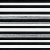 Ultra Soft Area Rug, Non Slip, Stain Resistant, Washable Area Rugs for Living Room, Bedroom, Modern Lines Rug with Contrasting Bands and Artful Monochrome Detailing(Black)