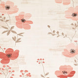 Ultra Soft Area Rug, Non Slip, Stain Resistant, Washable Area Rugs for Living Room, Bedroom, Artisan Beige With Minimalist Blush Floral Abstract Design(Ivory)
