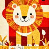 Ultra Soft Area Rug, Non Slip, Stain Resistant, Washable Area Rugs for Living Room, Bedroom, Vibrant Jungle-Themed Design(Orange)