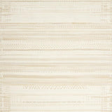 Ultra Soft Area Rug, Non Slip, Stain Resistant, Washable Area Rugs for Living Room, Bedroom, Elegant Creamy Scalloped Aesthetic(Beige)