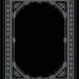 Ultra Soft Area Rug, Non Slip, Stain Resistant, Washable Area Rugs for Living Room, Bedroom, Gothic Silhouette Black Elegance(Gray)