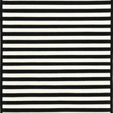 Ultra Soft Area Rug, Non Slip, Stain Resistant, Washable Area Rugs for Living Room, Bedroom, Contemporary Black White Striped Rug:  Indoor/Outdoor Design(Black)