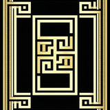 Ultra Soft Area Rug, Non Slip, Stain Resistant, Washable Area Rugs for Living Room, Bedroom, Sophisticated Elegant Lattice Pattern(Black)