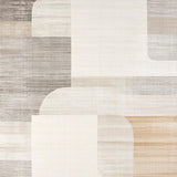 Low Pile Neutral with Distressed Abstract(Beige)