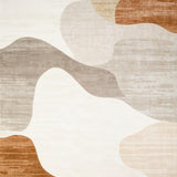 Low Pile Modern Rustic Area Featuring Beige Abstract(Beige)