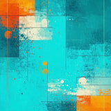 Contemporary Colorful Swirl Motif(Blue)