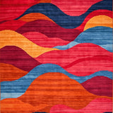 Charming Colorblock Retro Style(Red)