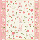 Delicate Blooming Rabbit Illustration(Pink)