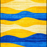 Ultra Soft Area Rug, Non Slip, Stain Resistant, Washable Area Rugs for Living Room, Bedroom, Lively Eclectic Circular Elements(Yellow)