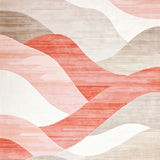 Ultra Soft Area Rug, Non Slip, Stain Resistant, Washable Area Rugs for Living Room, Bedroom, Pastel Ombre Linear Aesthetics(Red)