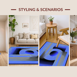 Lively Abstract Swirling Design(Blue)