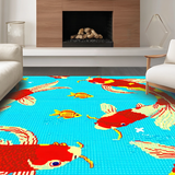 Bright Cartoon Oceanic Scene(Blue)