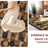 Ultra Soft Area Rug, Non Slip, Stain Resistant, Washable Area Rugs for Living Room, Bedroom, Delightful Chocolate Chip Textile Art(Brown)