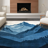 Contemporary Geometric Mountain Vibes(Blue)