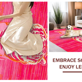 Ultra Soft Area Rug, Non Slip, Stain Resistant, Washable Area Rugs for Living Room, Bedroom, Artful Pink Tiger Design(Pink)
