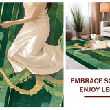 Ultra Soft Area Rug, Non Slip, Stain Resistant, Washable Area Rugs for Living Room, Bedroom, Octopus Art Deco Rug(Green)
