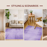Ultra Soft Area Rug, Non Slip, Stain Resistant, Washable Area Rugs for Living Room, Bedroom, Vibrant Cozy Shaggy Atmosphere(Purple)