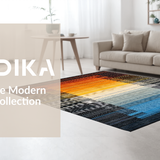 Ultra Soft Area Rug, Non Slip, Stain Resistant, Washable Area Rugs for Living Room, Bedroom, Elegant Earthy Tones Decorative Piece(Orange)