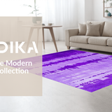 Ultra Soft Area Rug, Non Slip, Stain Resistant, Washable Area Rugs for Living Room, Bedroom, Unique Contemporary Tie-Dye Flair(Purple)