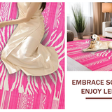 Ultra Soft Area Rug, Non Slip, Stain Resistant, Washable Area Rugs for Living Room, Bedroom, Trendy Light Pink Zebra Motif(Pink)