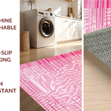 Ultra Soft Area Rug, Non Slip, Stain Resistant, Washable Area Rugs for Living Room, Bedroom, Stylish Contemporary Animal Print(Pink)