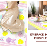 Ultra Soft Area Rug, Non Slip, Stain Resistant, Washable Area Rugs for Living Room, Bedroom, Radiant Spring Floral Accents(Pink)