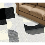 Ultra Soft Area Rug, Non Slip, Stain Resistant, Washable Area Rugs for Living Room, Bedroom, Handmade Wool Abstract(Black)