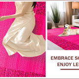 Ultra Soft Area Rug, Non Slip, Stain Resistant, Washable Area Rugs for Living Room, Bedroom, Chic Soft Animal Print Aesthetic(Pink)