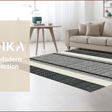 Ultra Soft Area Rug, Non Slip, Stain Resistant, Washable Area Rugs for Living Room, Bedroom, Chic Monochrome Diamond Motif(Gray)